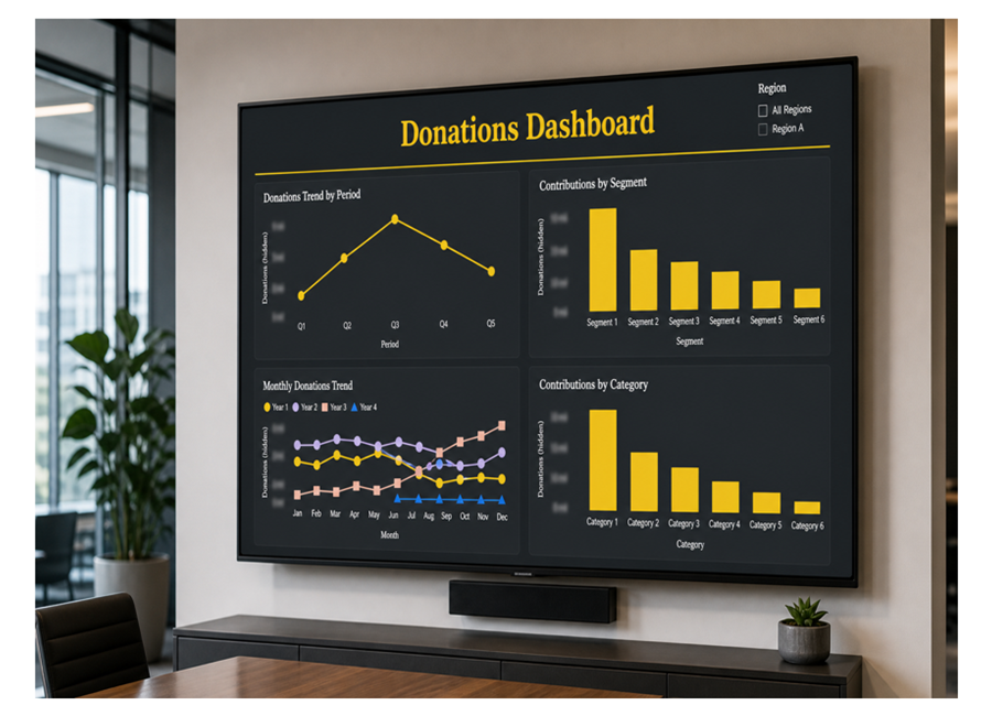Dashboard de donaciones para Cars for Kids