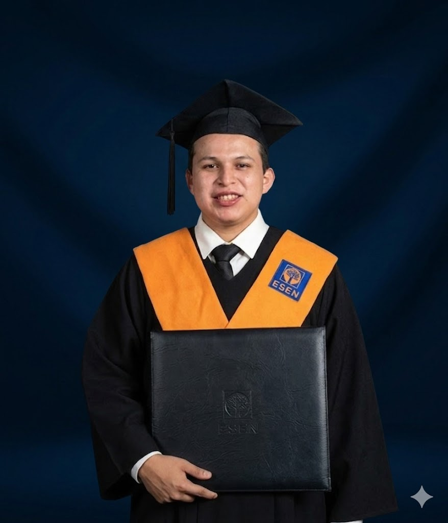 Martín Velasco en graduación ESEN